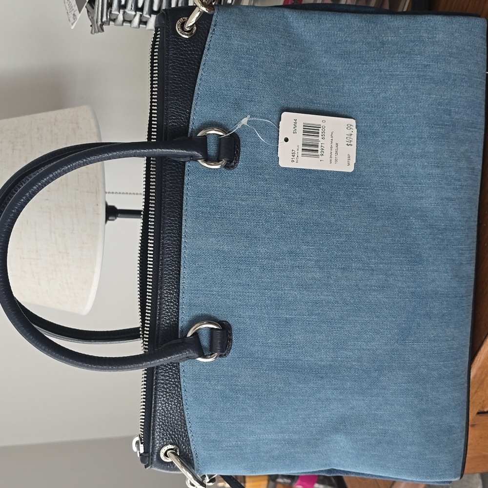 Coach Denim Satchel, Handbag NWT - Picture 3 of 8